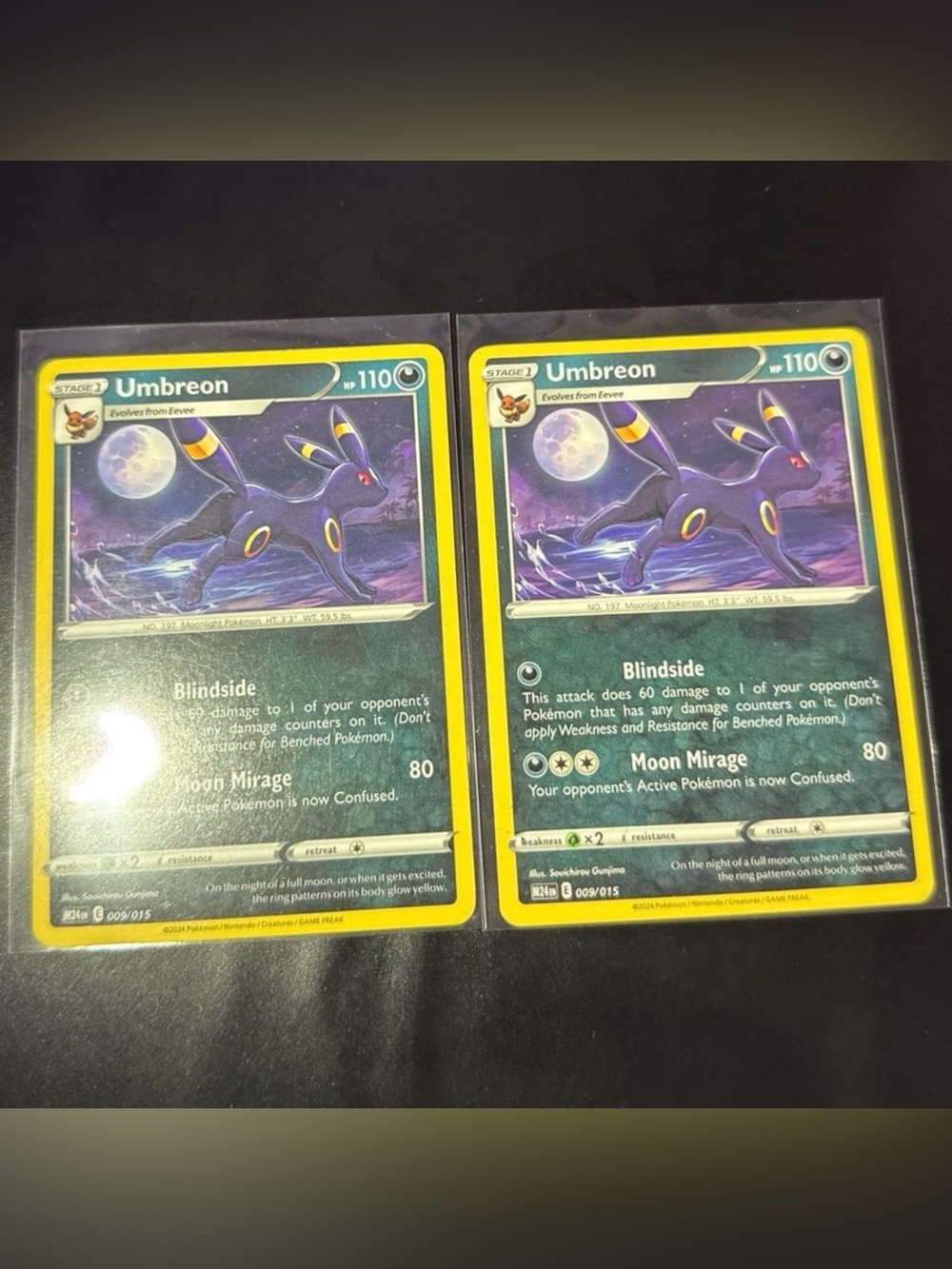 2x Mcdonalds Umbreon 9/15 promo rare nonHolfoil 2024 released NM exclusive pack